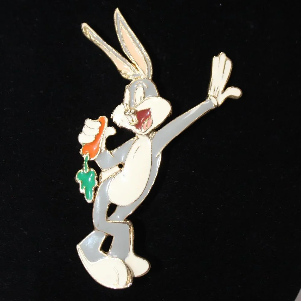 Vintage Bugs Bunny Warner Bros Metal Pin Brooch